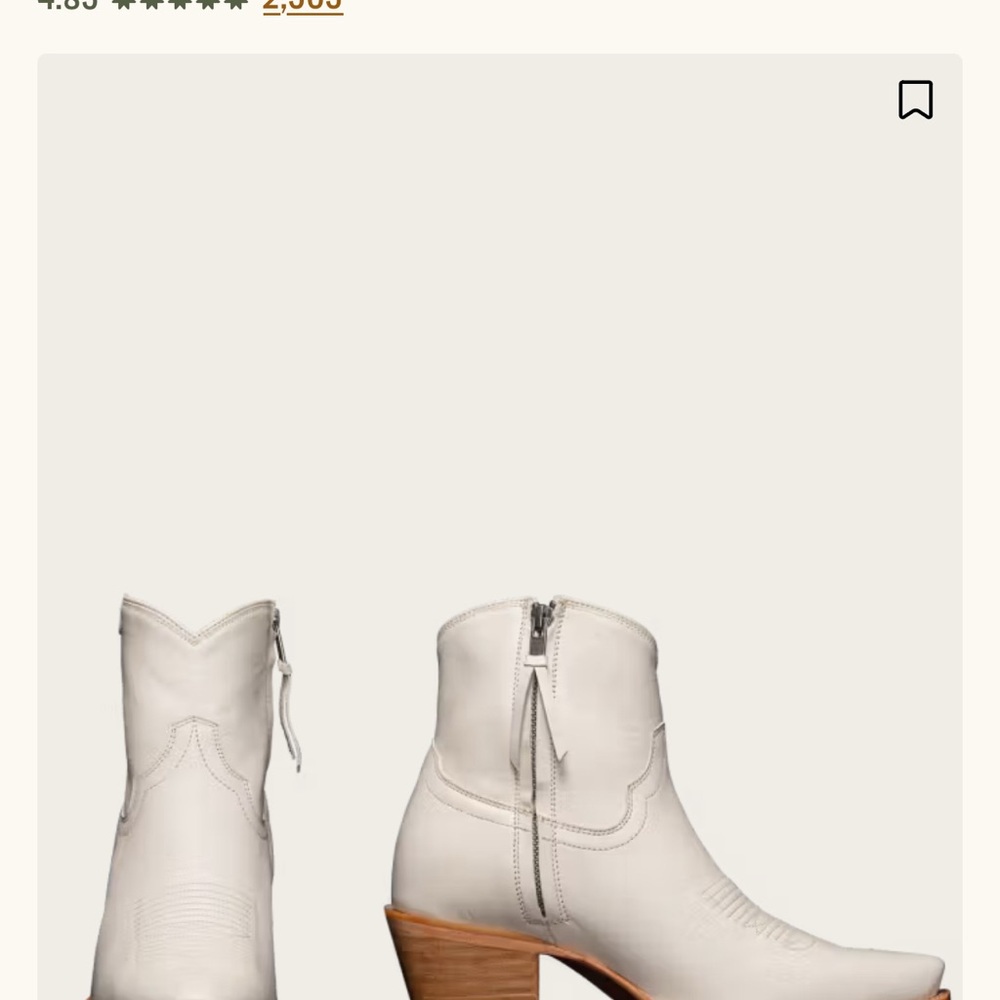 Tecovas The Daisy Zip Ankle Bootie